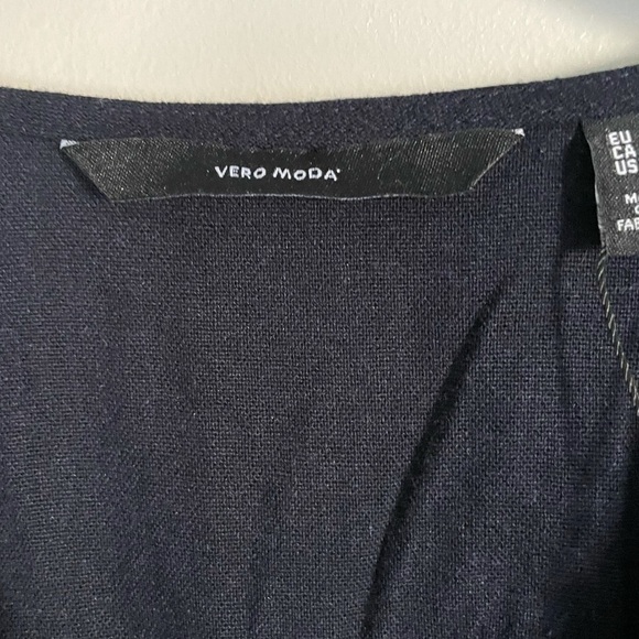 NWT VERO MODA Helen Faux Wrap Minidress Night Sky - Picture 5 of 5